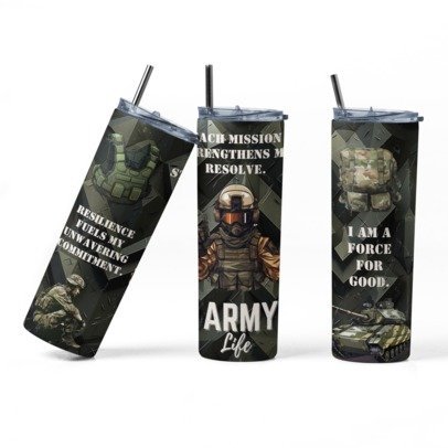 20 oz Skinny Sublimation Occupation Tumblers