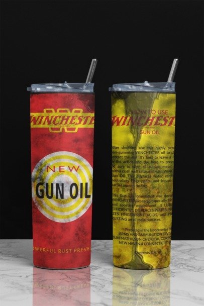 20 oz. Skinny Sublimation "Oil Can" Tumblers