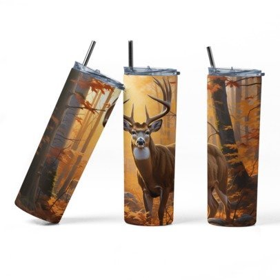 20 oz. Skinny Sublimation Tumblers- Hunting Group 1