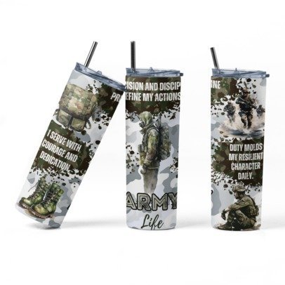 20 oz Skinny Sublimation Occupation Tumblers