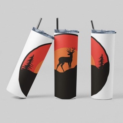 20 oz. Skinny Sublimation Tumblers- Hunting Group 1