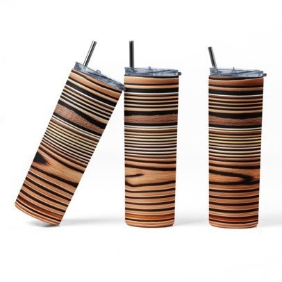 20 oz. Skinny Sublimation Tumblers-Wood Grains