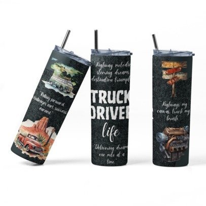 20 oz Skinny Sublimation Occupation Tumblers