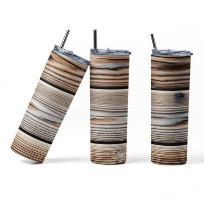20 oz. Skinny Sublimation Tumblers-Wood Grains