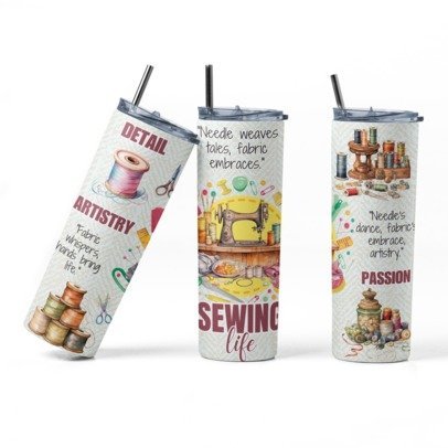 20 oz Skinny Sublimation Occupation Tumblers