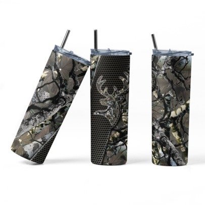 20 oz. Skinny Sublimation Tumblers- Hunting Group 1