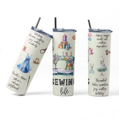 20 oz Skinny Sublimation Occupation Tumblers