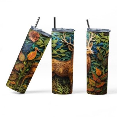 20 oz. Skinny Sublimation Tumblers- Hunting Group 1
