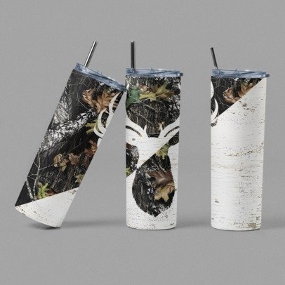 20 oz. Skinny Sublimation Tumblers- Hunting Group 1