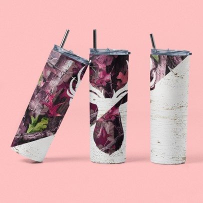 20 oz. Skinny Sublimation Tumblers- Hunting Group 1