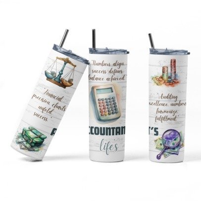 20 oz Skinny Sublimation Occupation Tumblers
