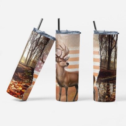 20 oz. Skinny Sublimation Tumblers- Hunting Group 1