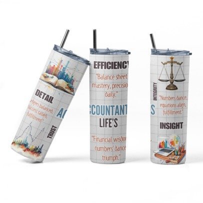 20 oz Skinny Sublimation Occupation Tumblers