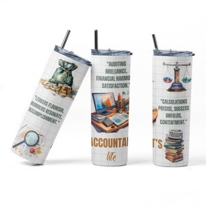 20 oz Skinny Sublimation Occupation Tumblers