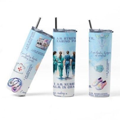 20 oz Skinny Sublimation Occupation Tumblers