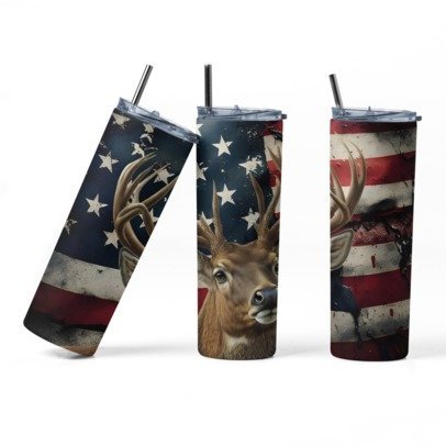 20 oz. Skinny Sublimation Tumblers- Hunting Group 1