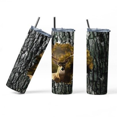 20 oz. Skinny Sublimation Tumblers- Hunting Group 1