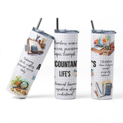 20 oz Skinny Sublimation Occupation Tumblers