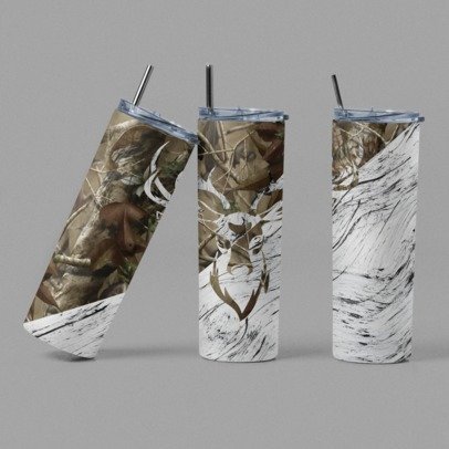 20 oz. Skinny Sublimation Tumblers- Hunting Group 1