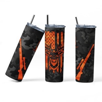 20 oz. Skinny Sublimation Tumblers- Hunting Group 1