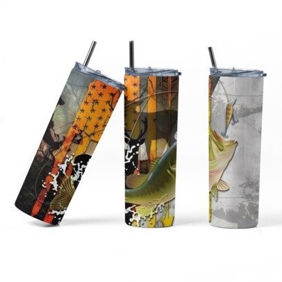 20 oz. Skinny Sublimation Tumblers- Hunting Group 1