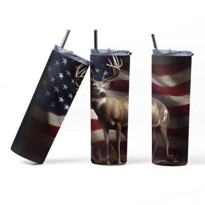 20 oz. Skinny Sublimation Tumblers- Hunting Group 1