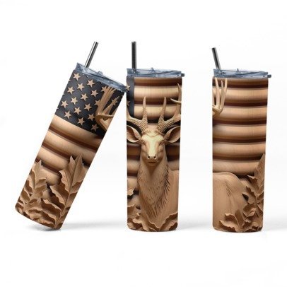20 oz. Skinny Sublimation Tumblers- Hunting Group 1