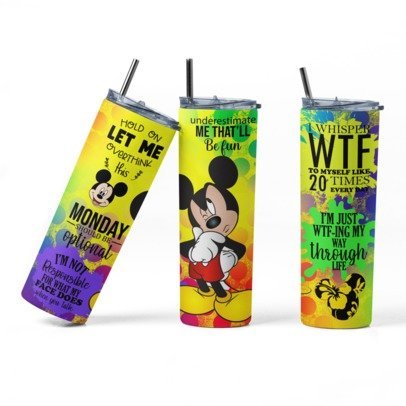 20 oz. Skinny Sublimation Tumblers- Sarcastic