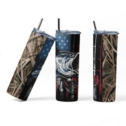 20 oz. Skinny Sublimation Tumblers- Hunting Group 1