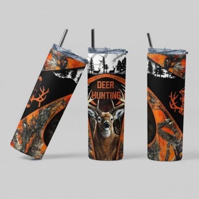 20 oz. Skinny Sublimation Tumblers- Hunting Group 1