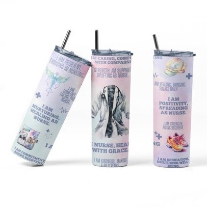20 oz Skinny Sublimation Occupation Tumblers