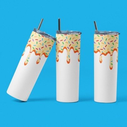 20 0z. Skinny Sublimation Tumblers- Candy Drips